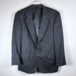 Austin Reed 42R Gray Herringbone Tweed USA Made‎ 100% Wool Blazer Sport Coat